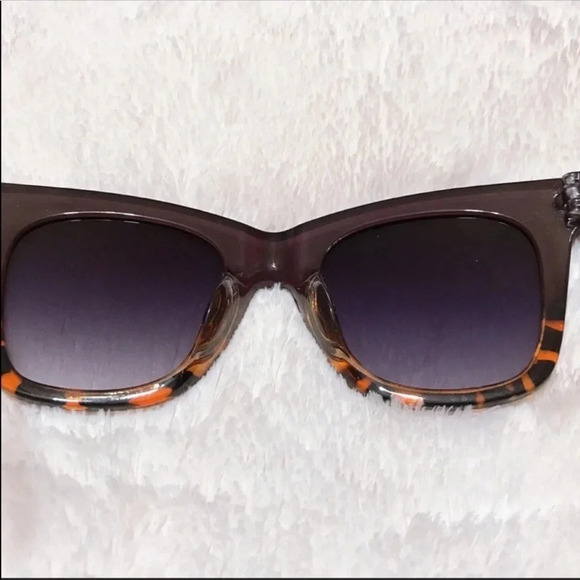 New Dark Brown & Leopard Retro Large Sunglasses - Picture 5 of 10